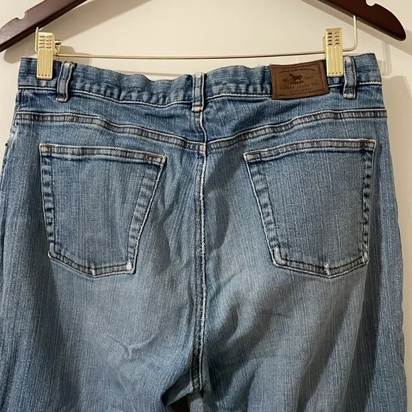 Lauren Jeans Co. Ralph Lauren Blue Wide Leg Jeans Size 10P - Picture 13 of 13